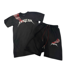 Load image into Gallery viewer, Red Bandana Print Short Set - Black