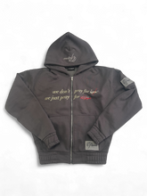 Load image into Gallery viewer, Raees - ‘Love &amp; Cars’ Zip Up Hoodie (Nardo Grey)

